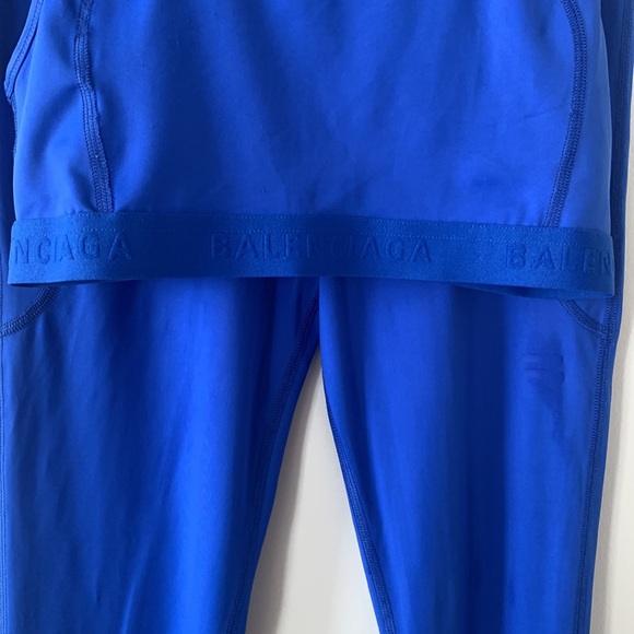 Balenciaga Activewear Electric Blue Leggings Set S/M - Picture 9 of 15